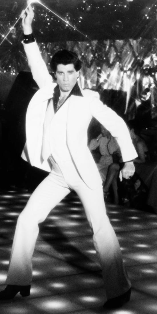 John Travolta som Tony Manero.
