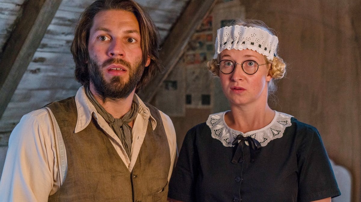 Valter og Edith i en tidligere sæson af "Badehotelelt". 