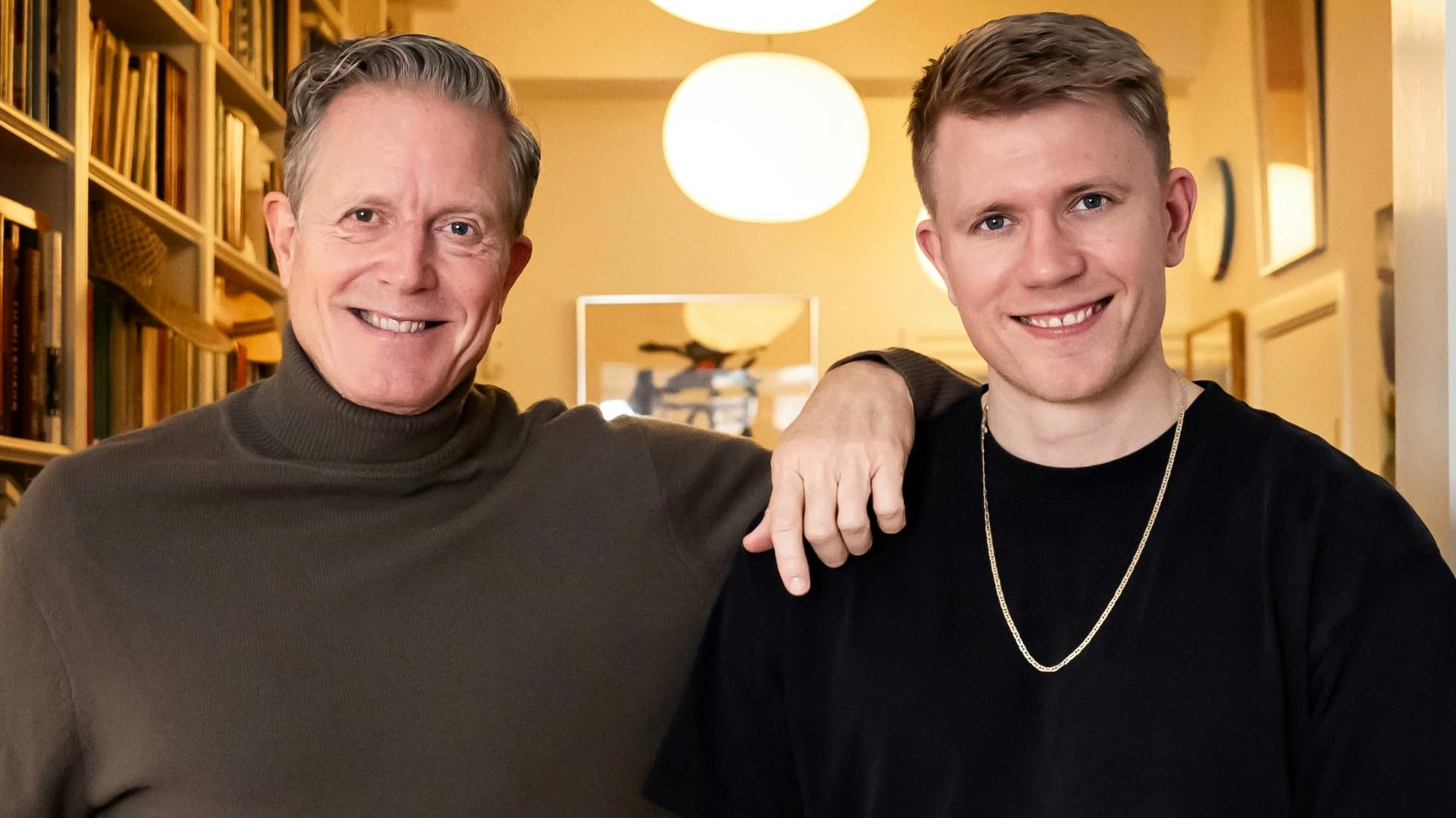 Peter Mygind og sønnen Julius Mygind.