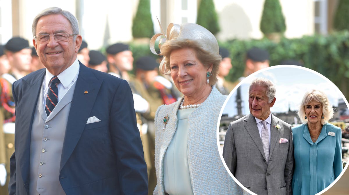 Kong Konstantin og dronning Anne-Marie, kong Charles og dronning Camilla