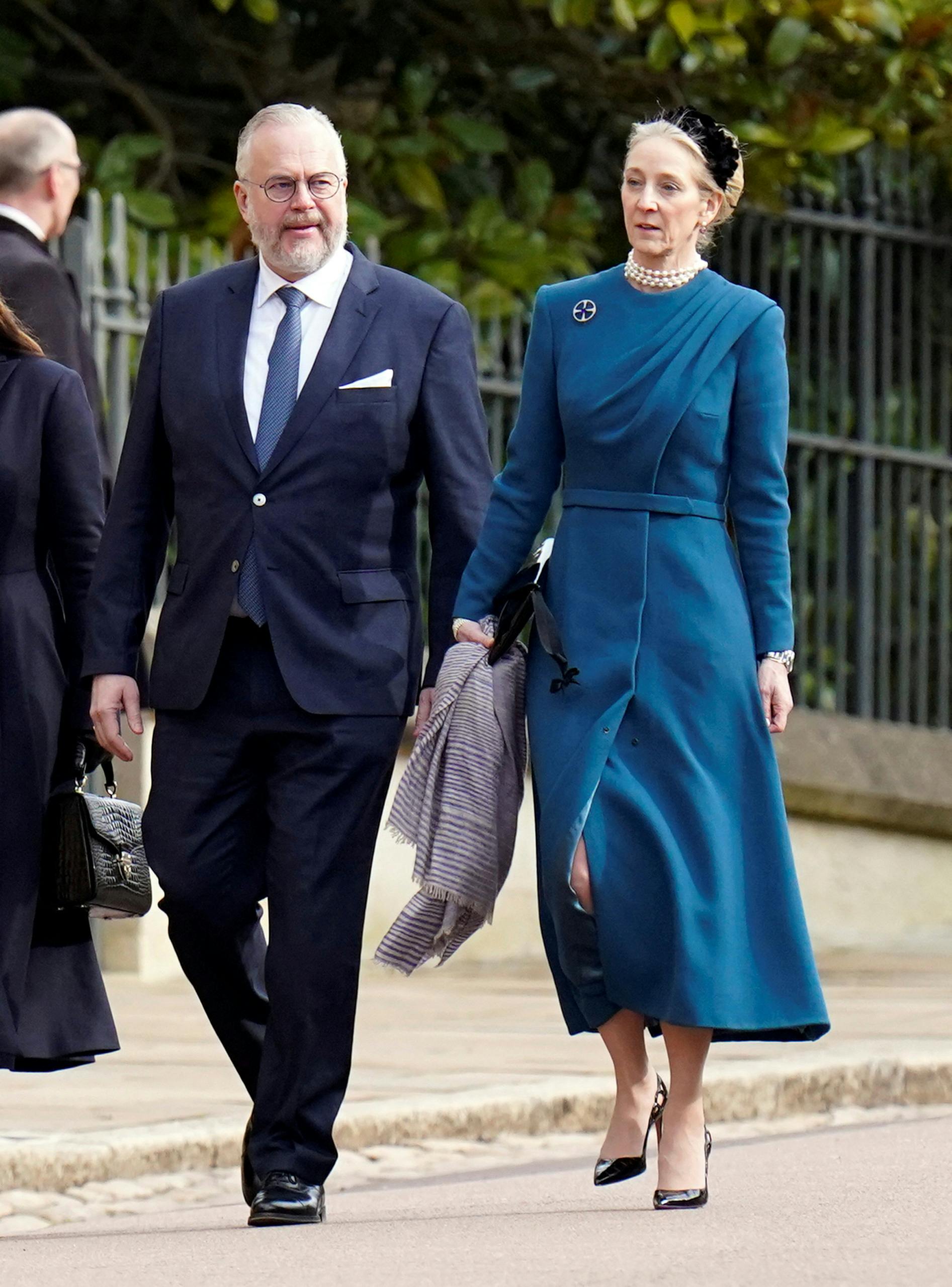 Michael Preben, Count Ahlefeldt-Laurvig-Bille and Princess Alexandra zu Sayn-Wittgenstein-Berleburg attend a thanksgiving service for the life of King Constantine of the Hellenes at St George's Chapel, in Windsor Castle, Berkshire, Britain. Picture date: Tuesday February 27, 2024. Andrew Matthews/Pool via REUTERS