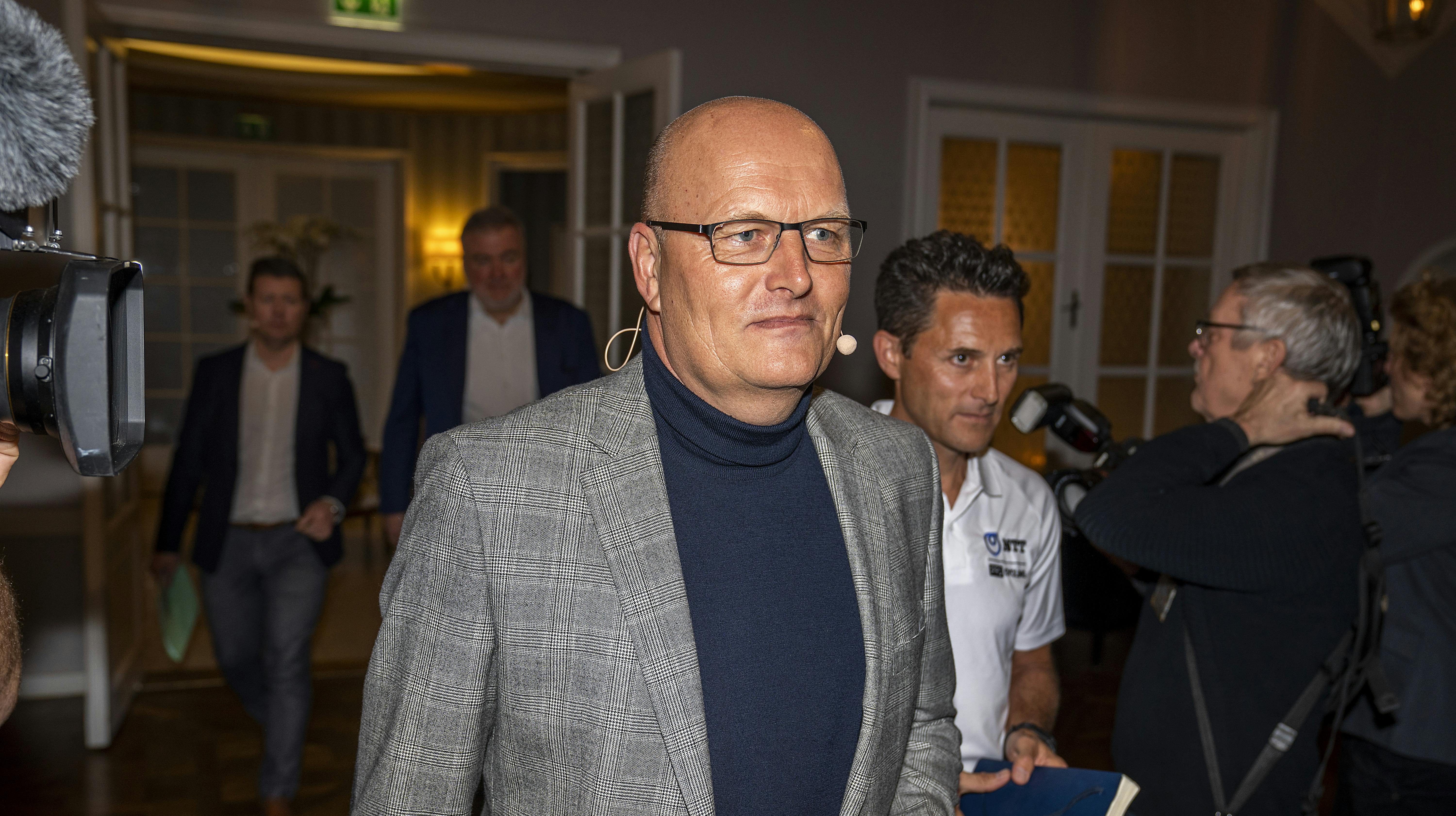 Pressemøde med Bjarne Riis på D’Angleterre 