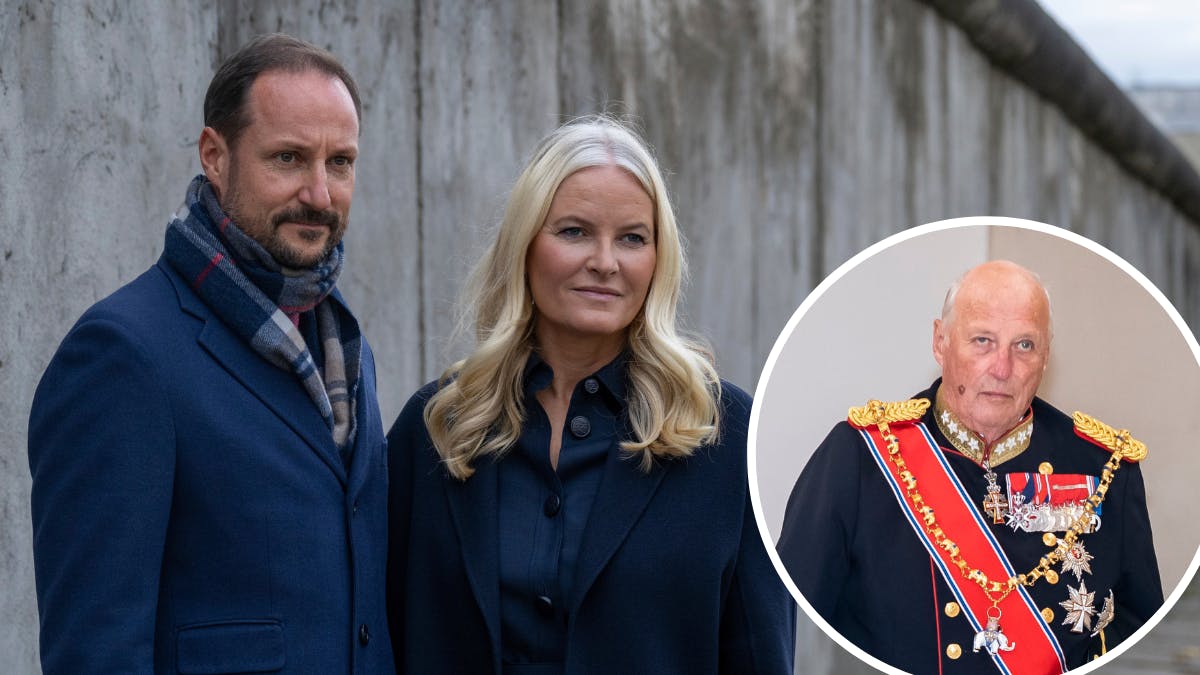 Kronprins Haakon og kronprinsesse Mette-Marit samt kong Harald