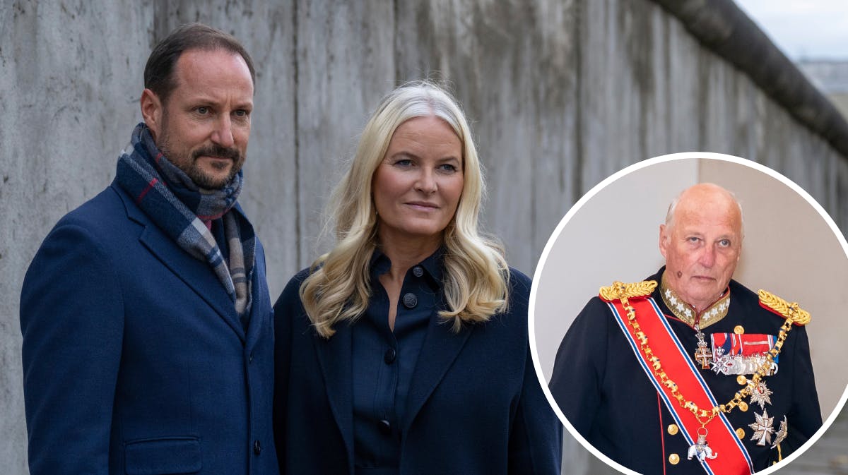 Kronprins Haakon og kronprinsesse Mette-Marit samt kong Harald