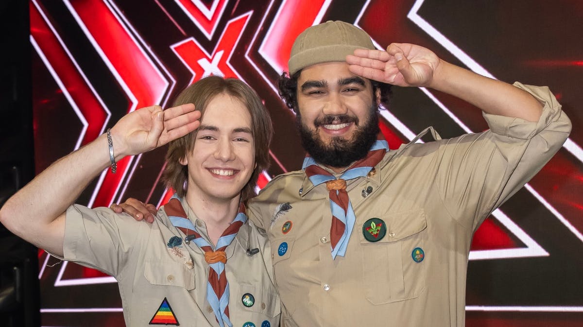 Oscar og Karl fra "X Factor"-gruppen KAOS. 