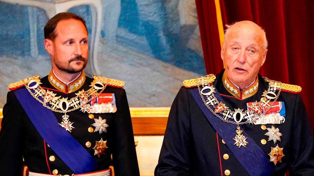 Kronprins Haakon og kong Harald