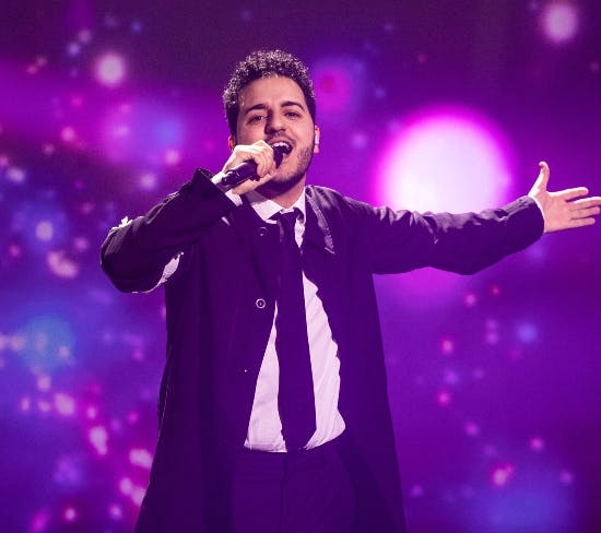 Basim på scenen ved Dansk Melodi Grand Prix 2024.