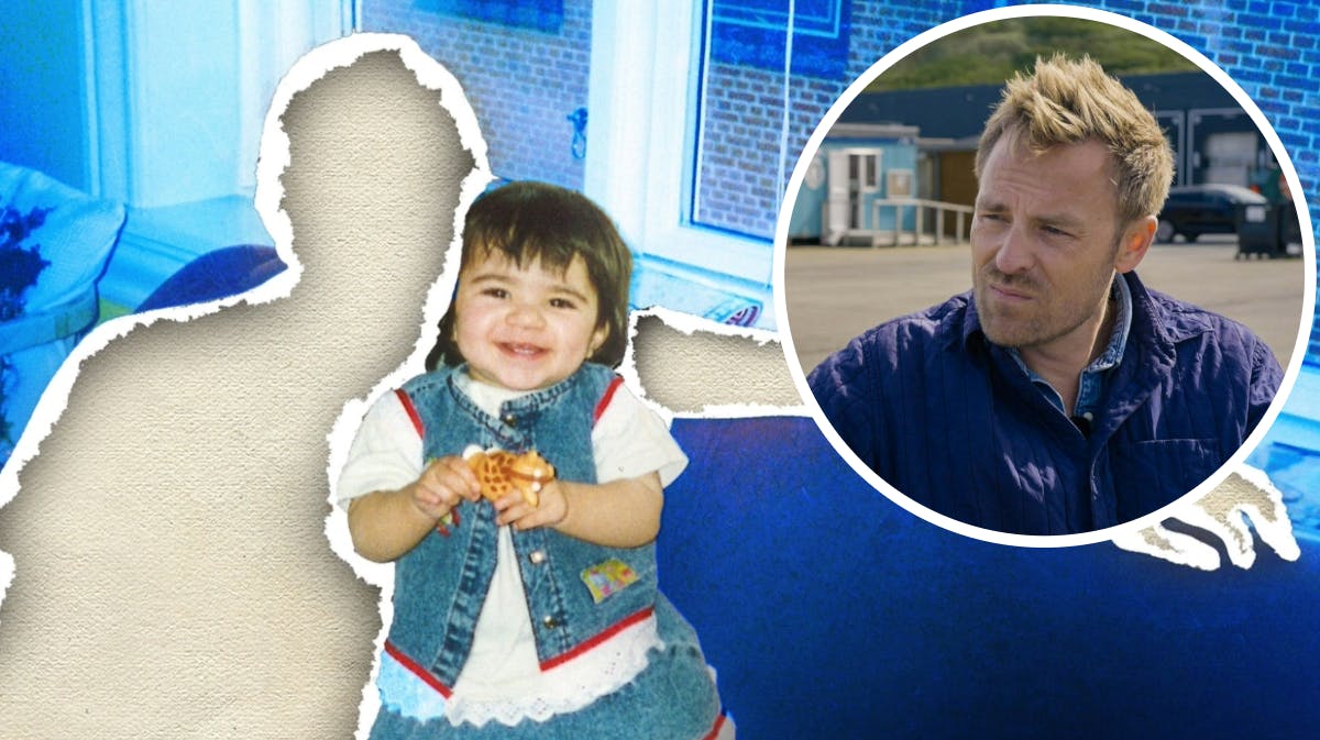 Linda Christensen fra "De forsvundne fædre" som baby og Kristian Bech. 