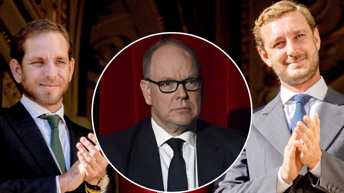 Andrea og Pierre Casiraghi samt fyrst Albert. 