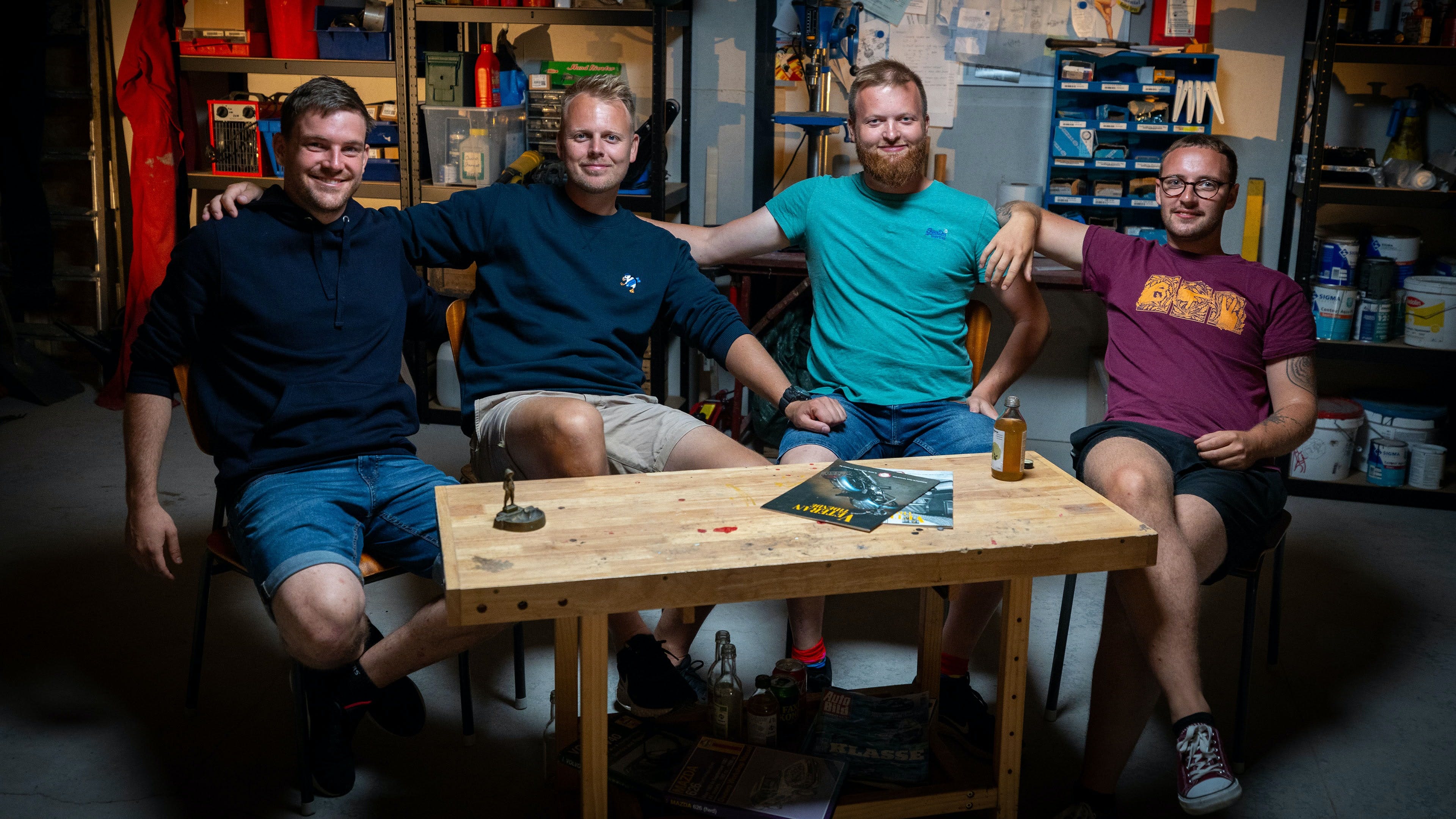 Anders, Benjamin, Rasmus og Tobias fra "Kærlighed hvor kragerne vender"