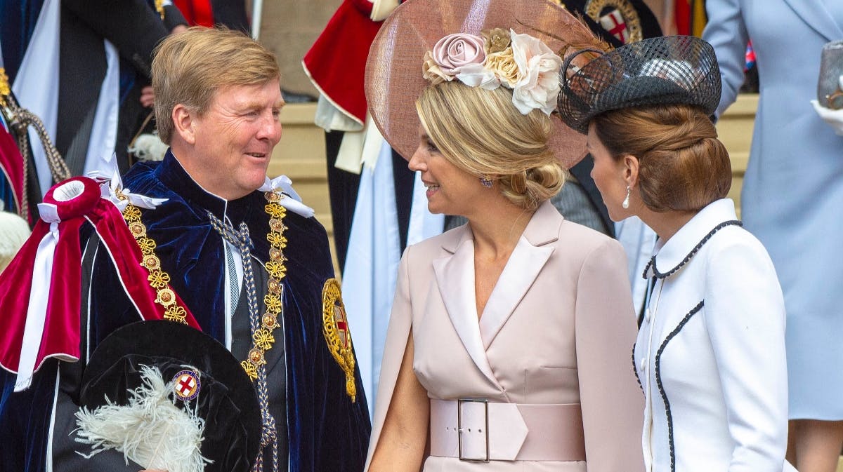 Kong Willem-Alexander, dronning Maxima og prinsesse Catherine af Wales
