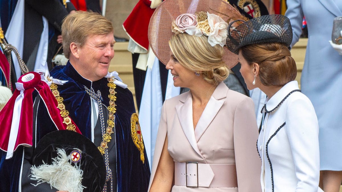 Kong Willem-Alexander, dronning Maxima og prinsesse Catherine af Wales