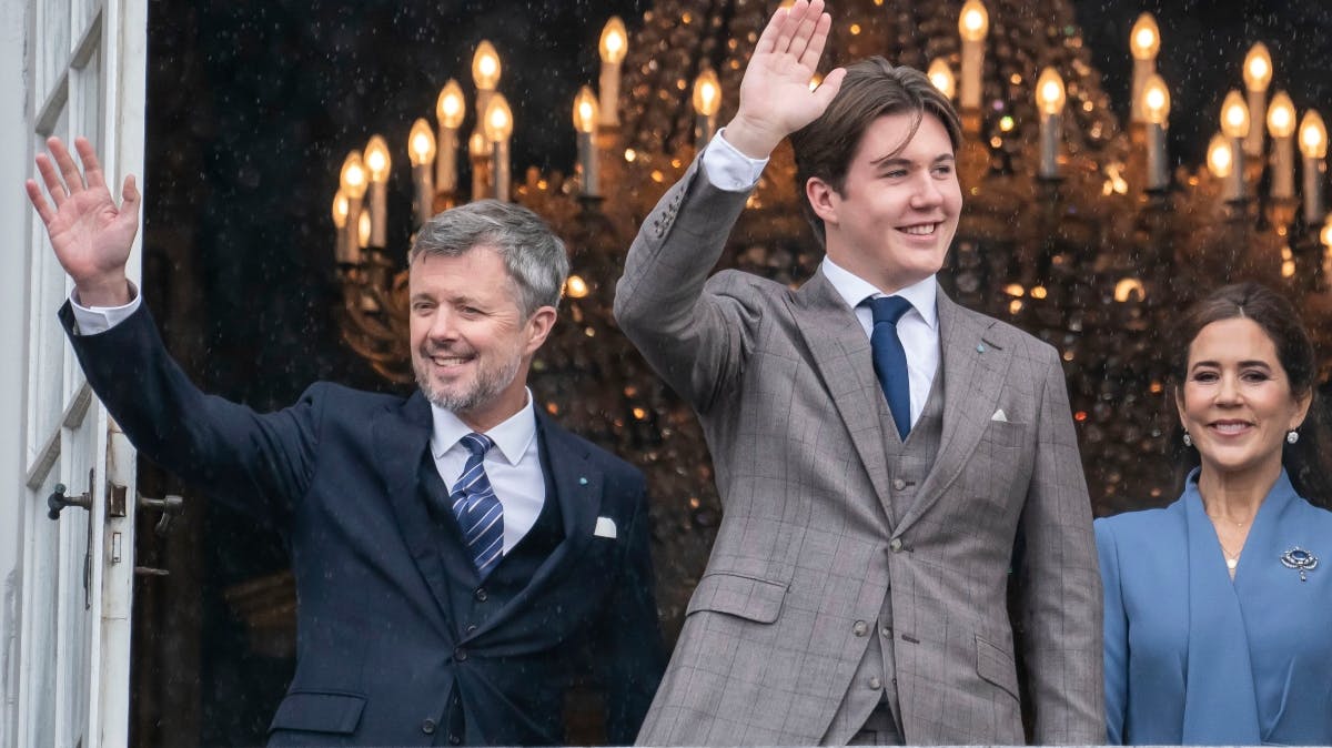 Kong Frederik, kronprins Christian og dronning Mary