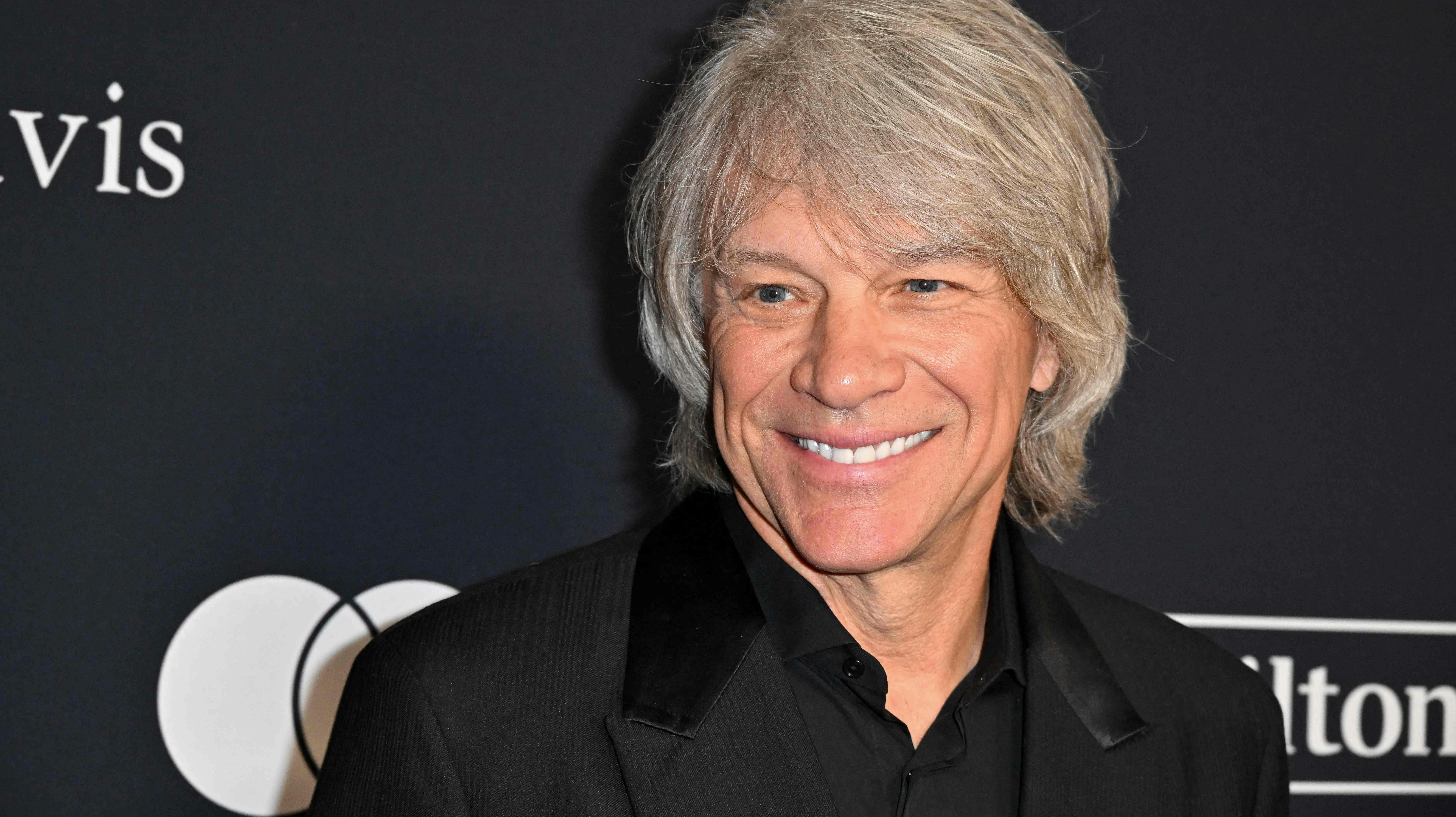 US singer-songwriter Jon Bon Jovi arrives for the Recording Academy and Clive Davis' Salute To Industry Icons pre-Grammy gala at the Beverly Hilton hotel in Beverly Hills, California on February 3, 2024. (Photo by Robyn BECK / AFP)