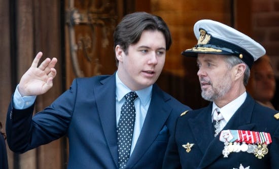 Kronprins Christian og kong Frederik.