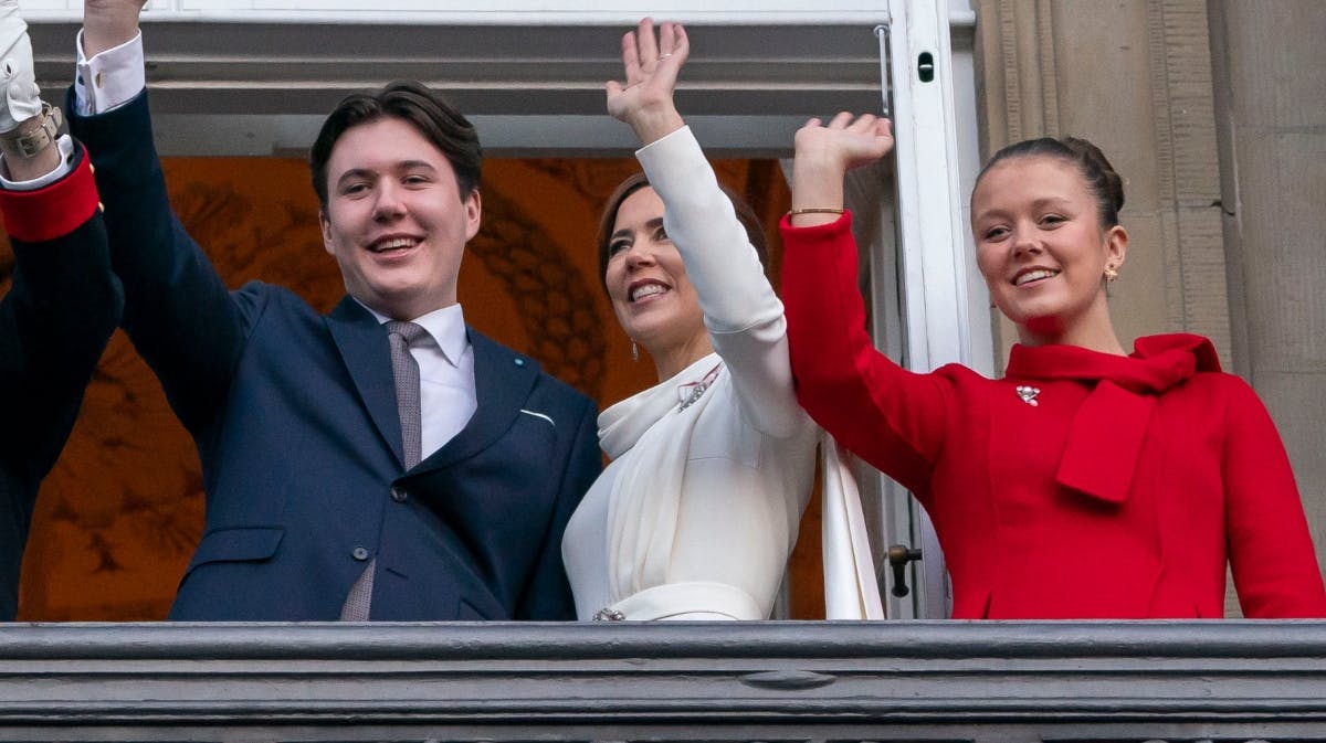 Kronprins Christian, dronning Mary og prinsesse Isabella