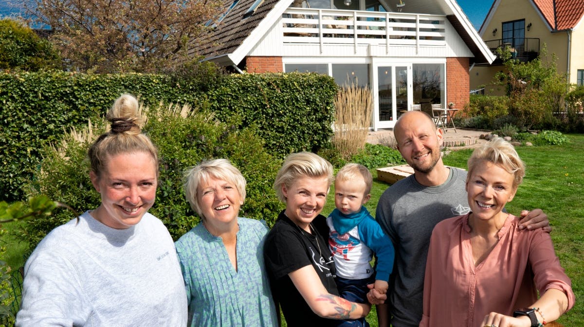 Lene Beier med sin mand og familie