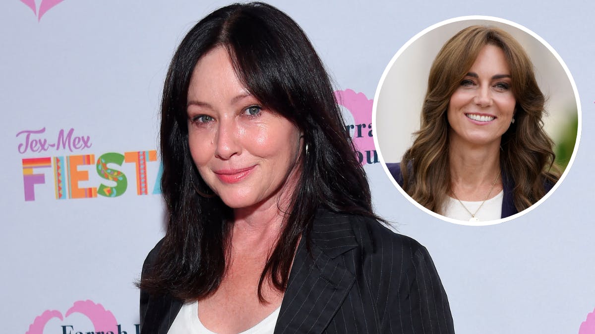 Shannen Doherty. Indsat foto af prinsesse Kate. 