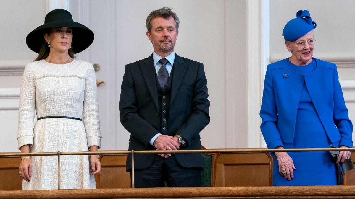Dronning Mary, kong Frederik og dronning Margrethe