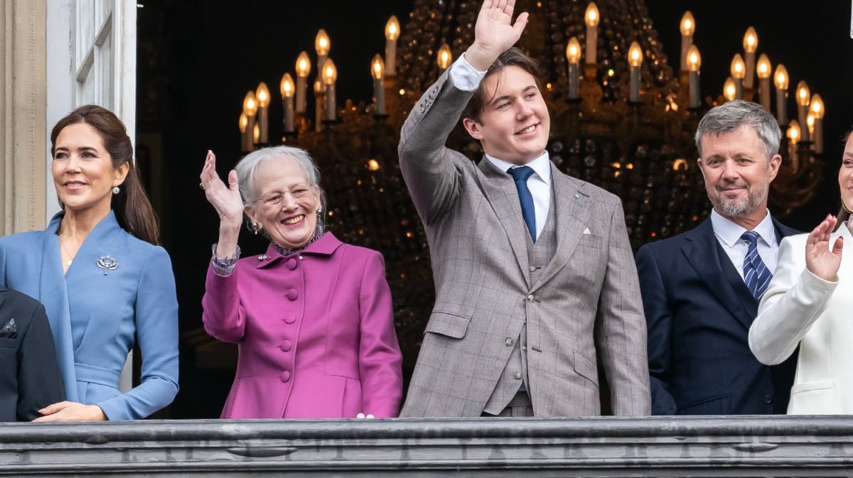 Dronning Mary, dronning Margrethe, kronprins Christian og kong Frederik