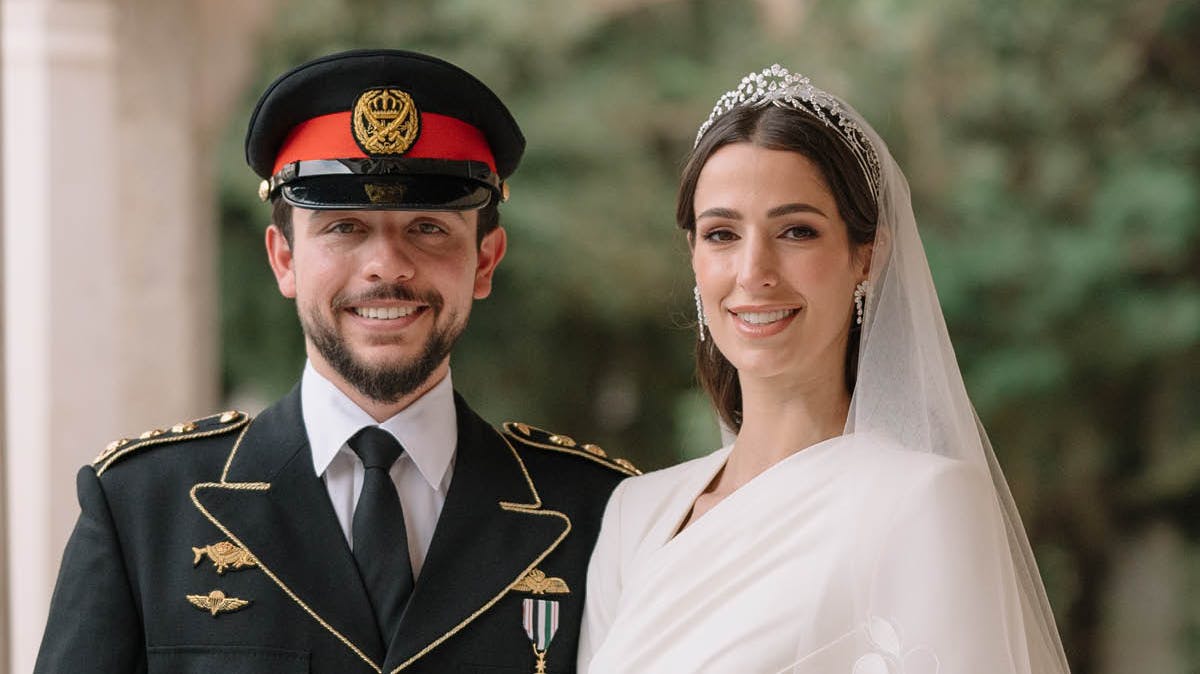 Kronprins Hussein og kronprinsesse Rajwa.