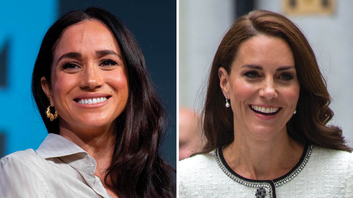 Hertuginde Meghan og prinsesse Catherine.