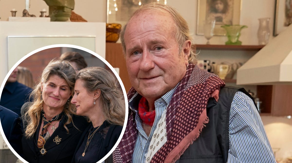 Erik Brandt og døtrene, Julie og Emilie Brandt. 