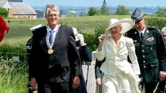 Borgmester Erik Lauritzen og dronning Margrethe