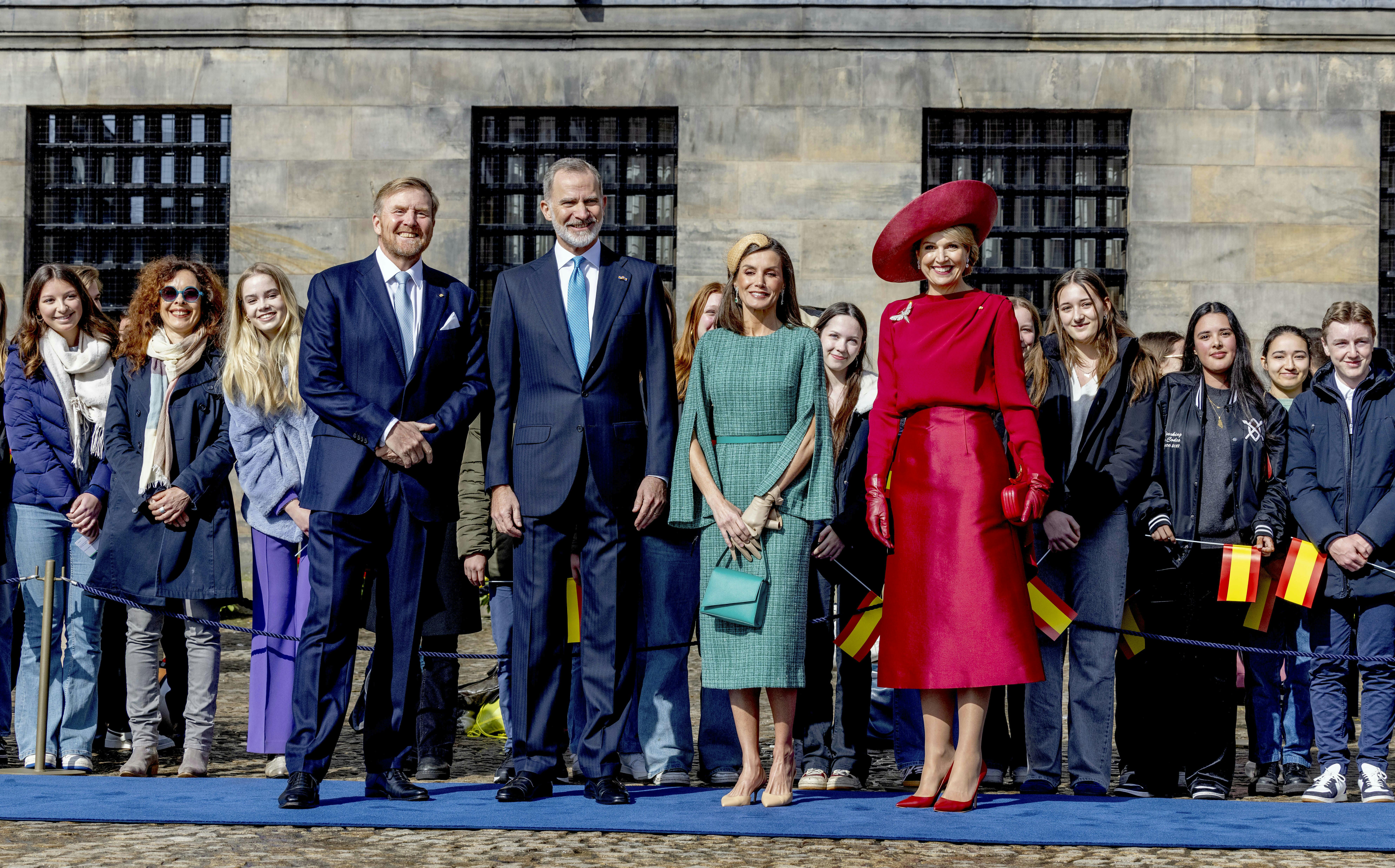 Kong Willem-Alexander og dronning Maxima sammen med kong Felipe og dronning Letizia