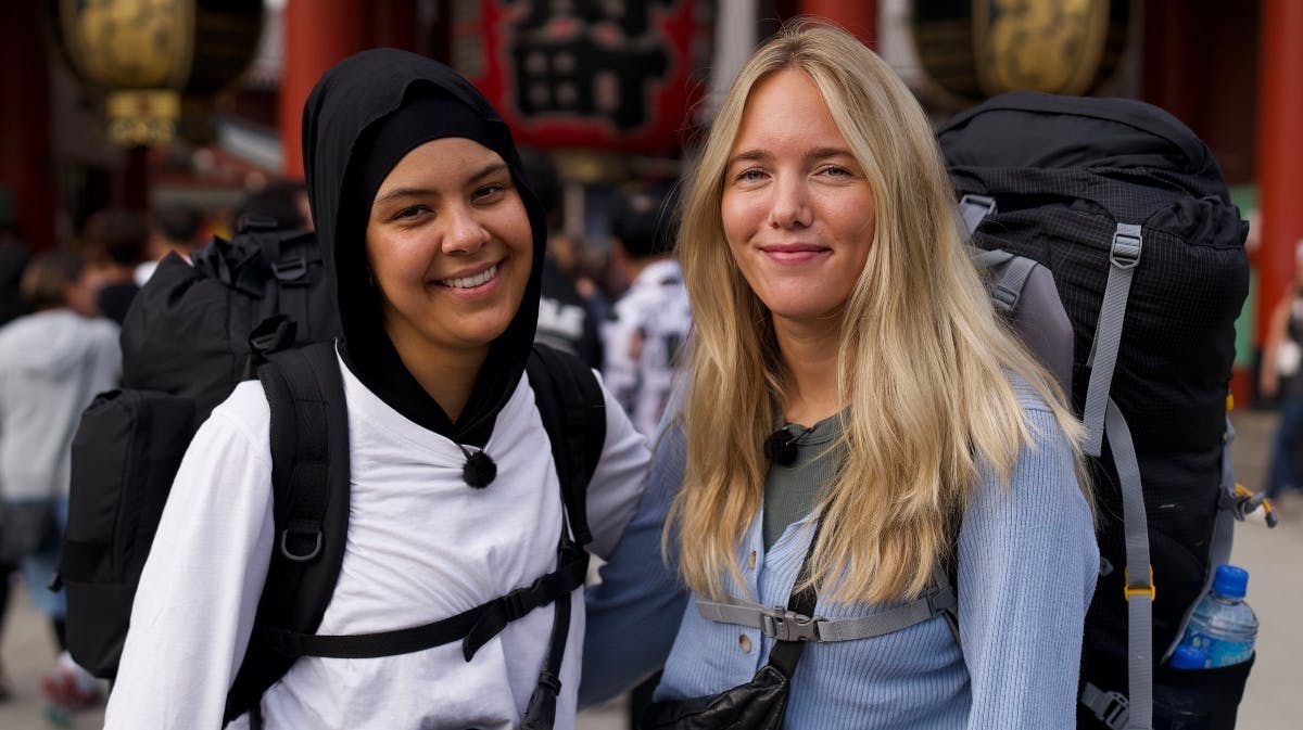 Emilie og Nadine fra "Først til verdens ende". 
