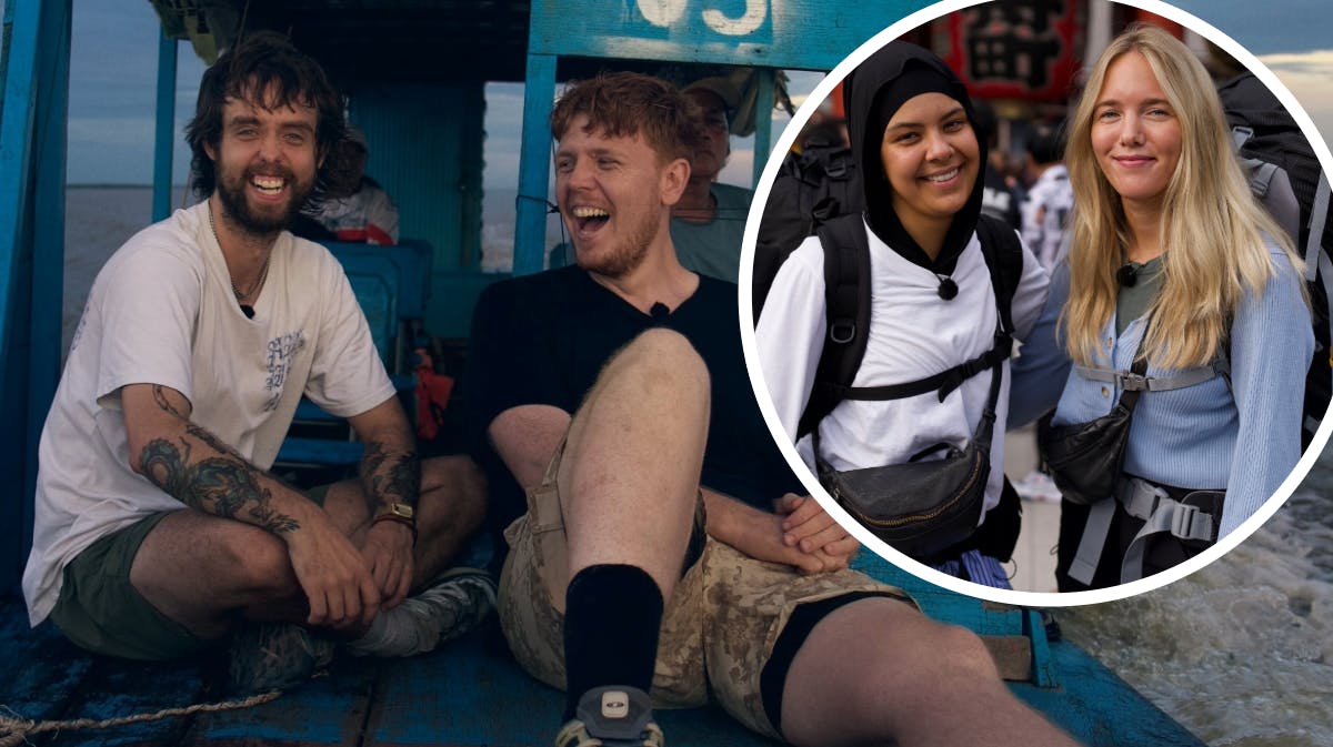 Sebastian, Martin, Nadine og Emilie fra "Først til verdens ende". 