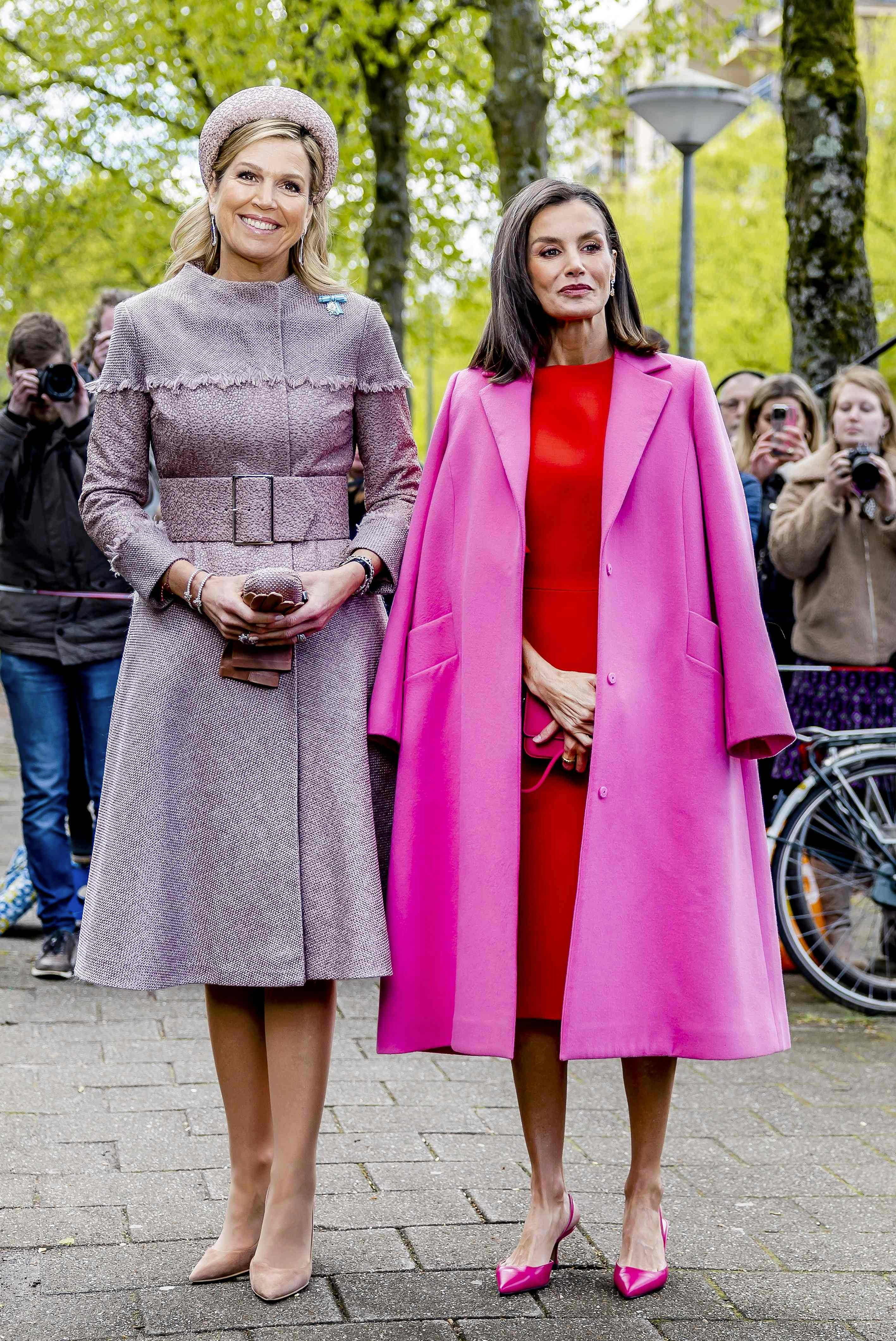 Dronning Maxima og dronning Letizia.