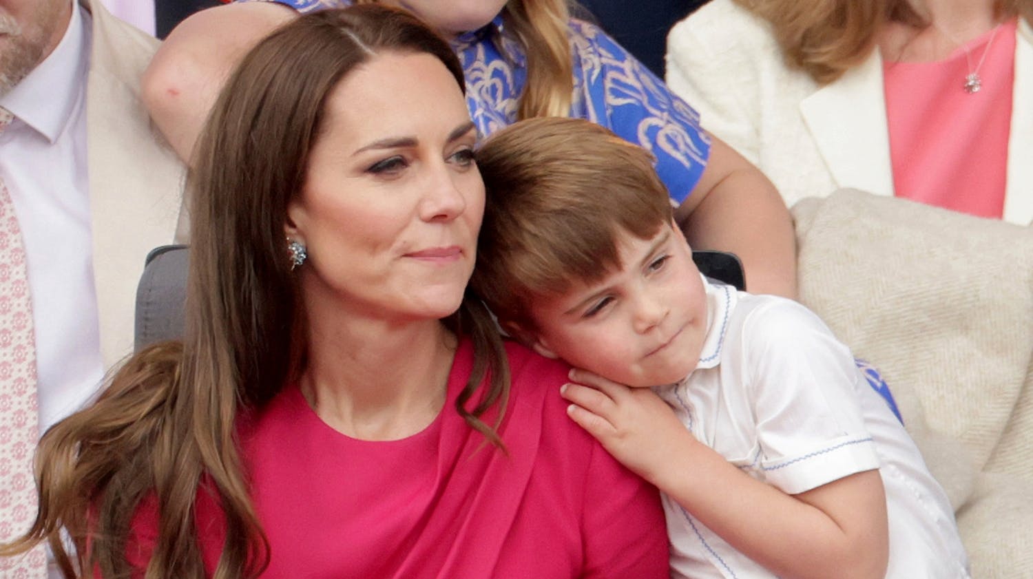 Prinsesse Kate og prins Louis. 