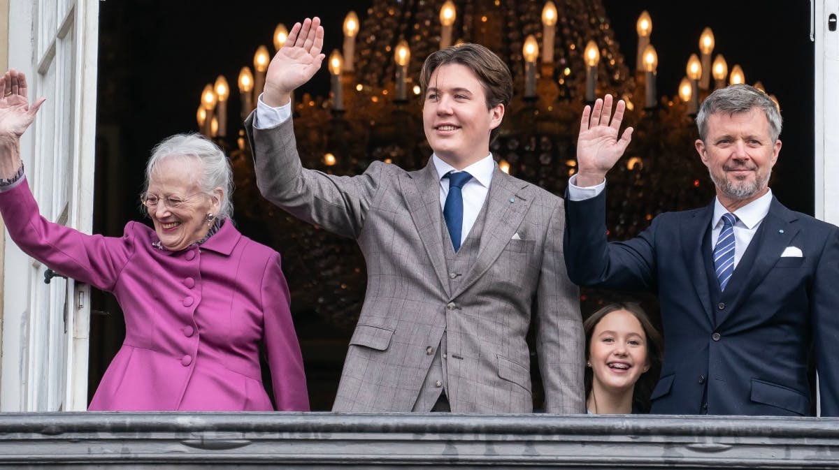 Dronning Margrethe, prins Christian og kong Frederik