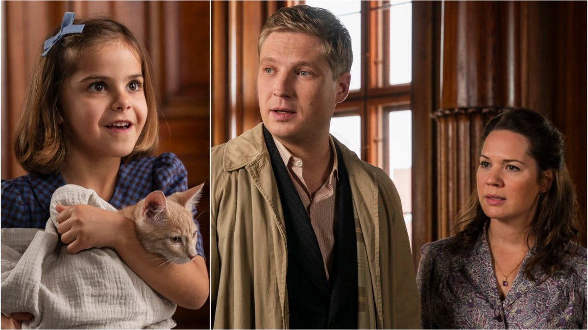 Amanda, Uwe og datteren Frida i "Badehotellet".