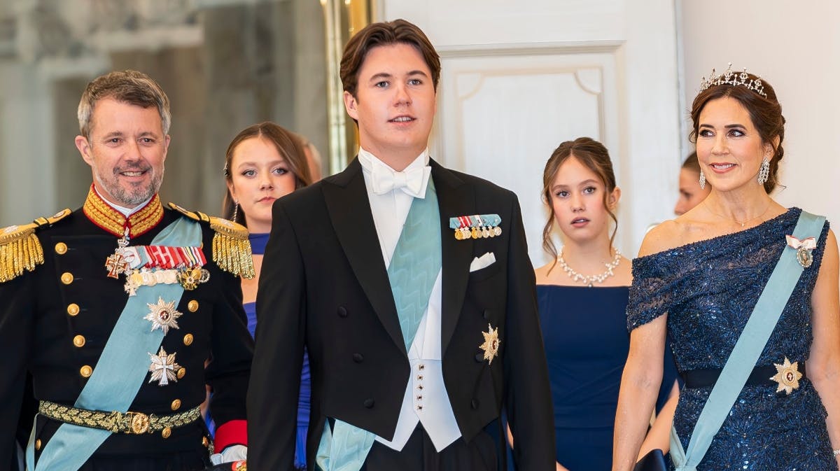 Kong Frederik, kronprins Christian og dronning Mary