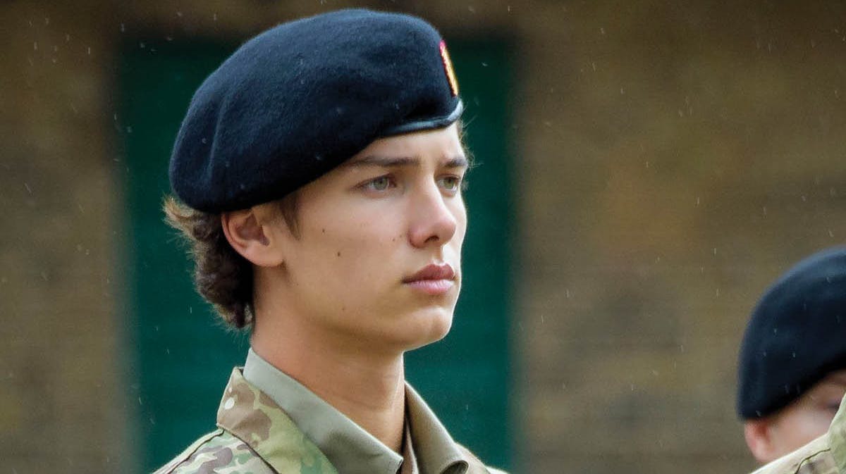 Daværende prins Nikolai på Hærens Sergentskole i Varde i sommeren 2018.