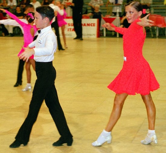 11-årige Sonny Fredie Pedersen og dansepartneren Jeanne Aunel.