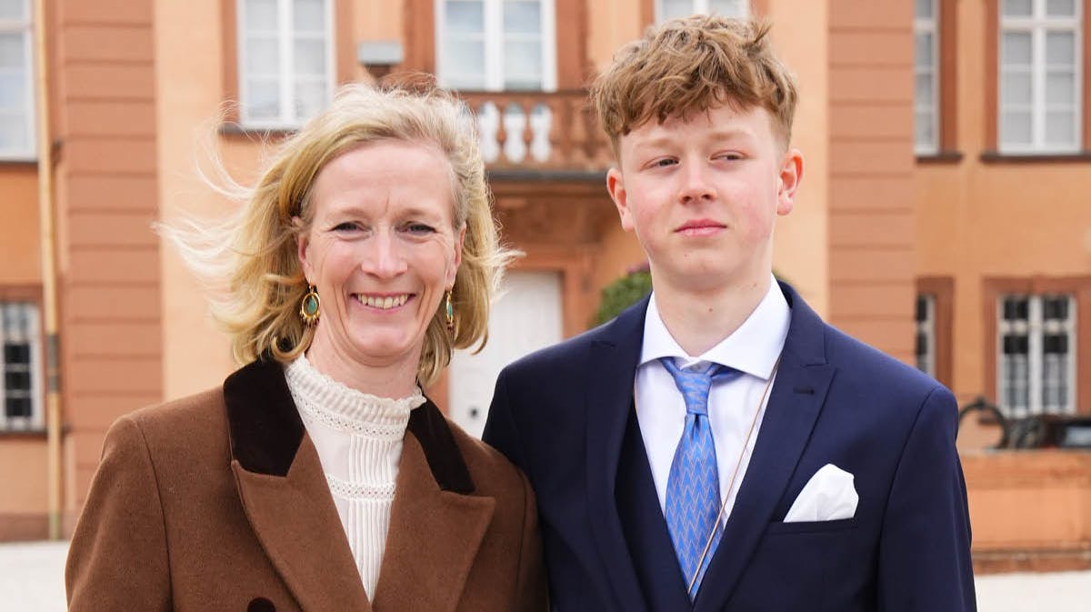 Prinsesse Nathalie og sønnen Konstantin. 