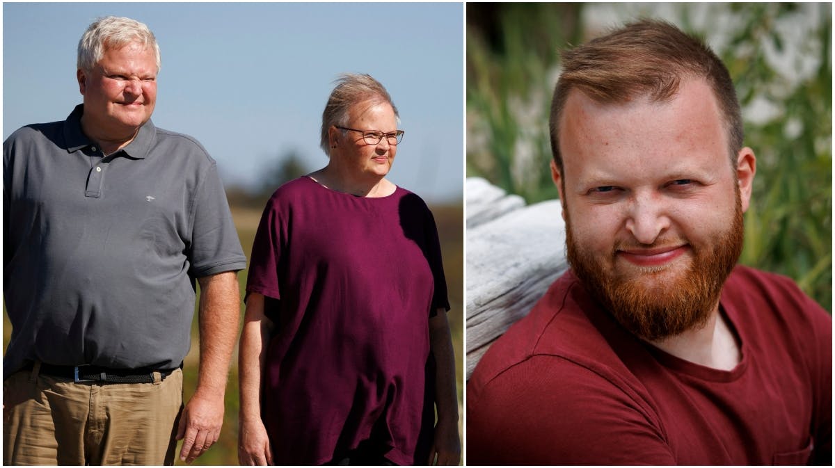 Rasmus med sin far og mor i "Kærlighed hvor kragerne vender"