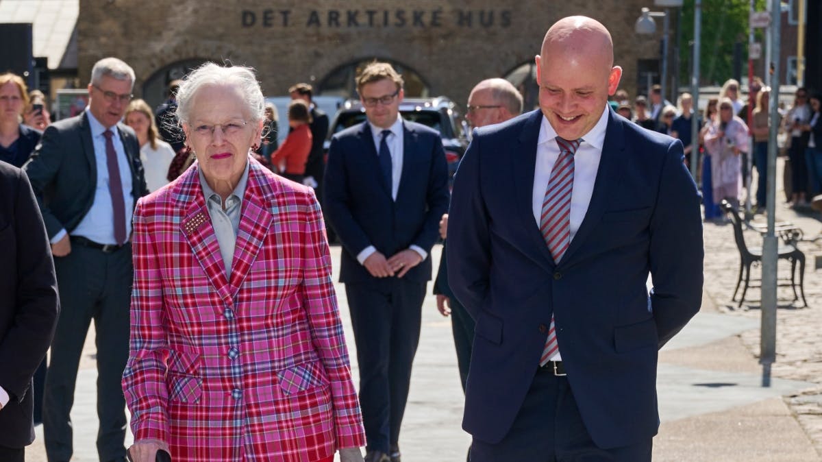 Dronning Margrethe og kulturminister Jakob Engel-Schmidt