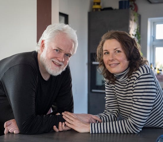 Esben Dalgaard med sin kone, Charlotte Dalgaard Larsen.