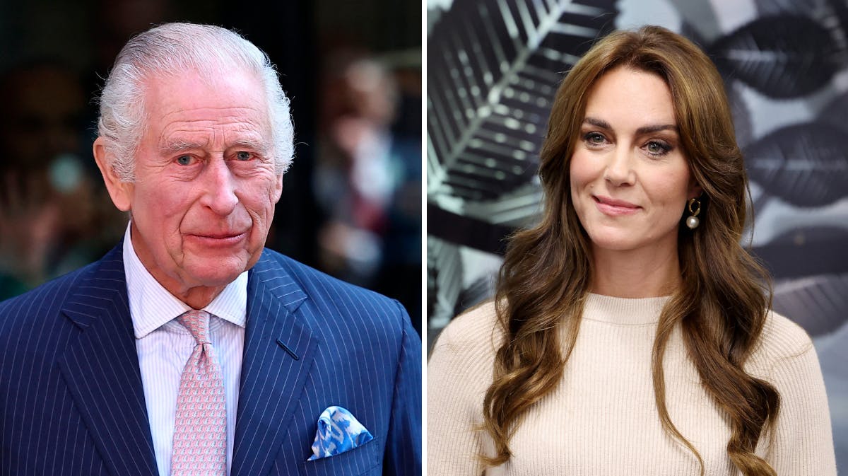 Kong Charles og prinsesse Kate. 