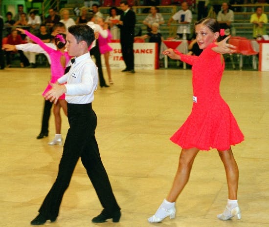 Jeanne Aunel og Sonny Fredie Pedersen på dansegulvet.