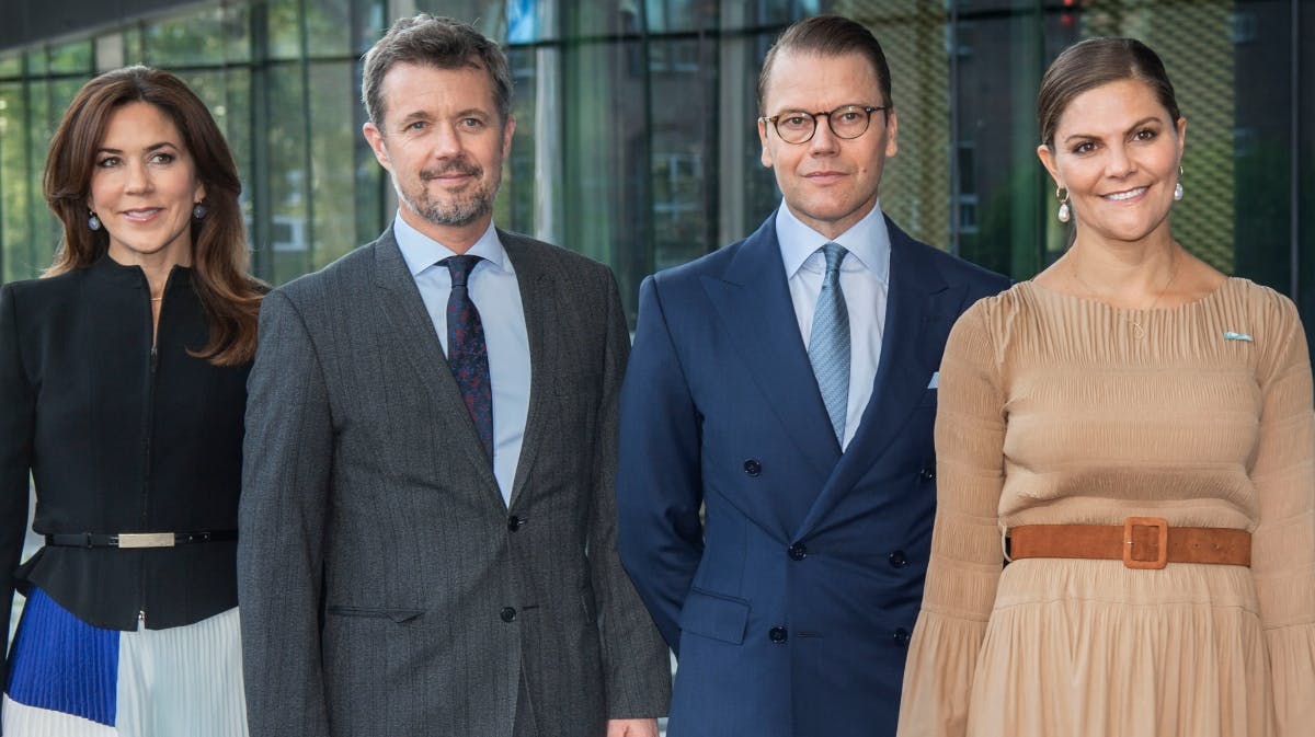 Dronning Mary, kong Frederik, prins Daniel og kronprinsese Victoria 
