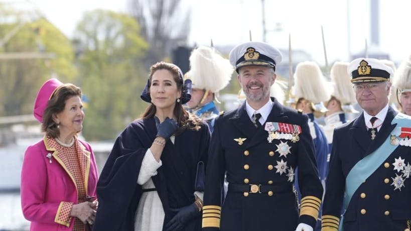 Dronning Mary og kong Frederik med dronning Silvia og kong Carl Gustaf
