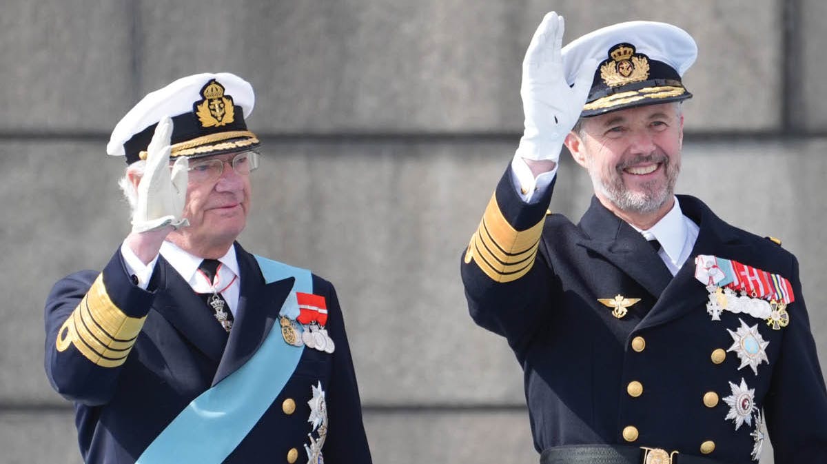 Kong Carl Gustaf og kong Frederik. 