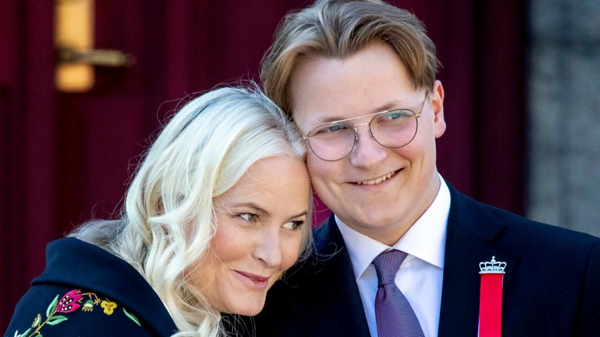 Prins Sverre Magnus med sin mor, kronprinsesse Mette-Marit&nbsp;