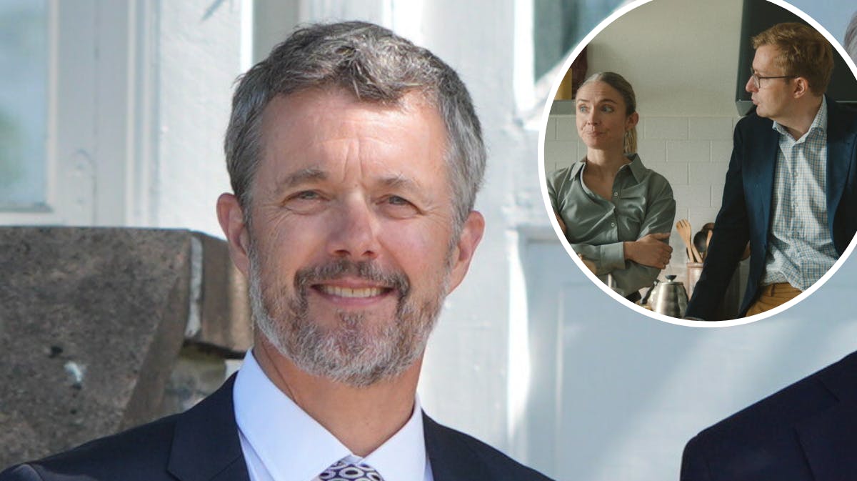 Kong Frederik. Indsat foto: Neel Rønholt i rollen som Regitze og Rasmus Bruun som Jeppe Nygren.  