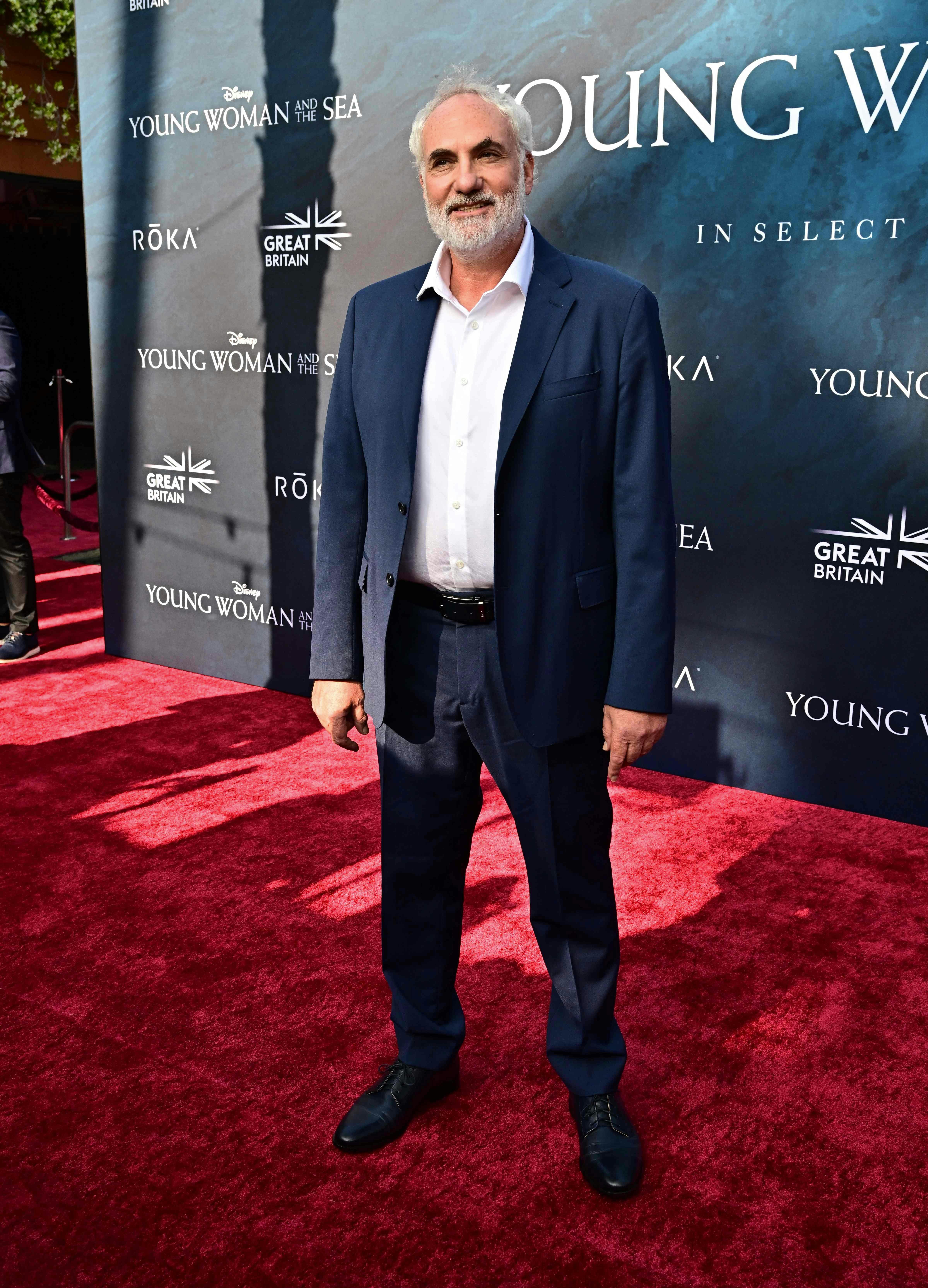 Skuespiller Kim Bodnia til premieren på Disneys film "Young Woman and the Sea" i Hollywood.